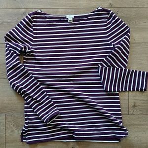 J. Crew striped boatneck top